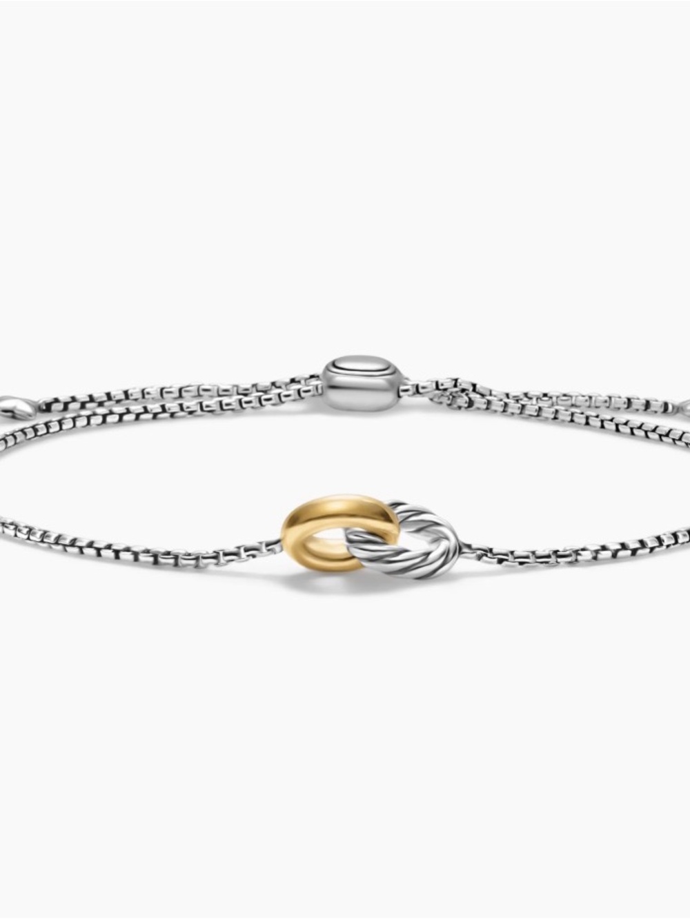 David Yurman PETITE CABLE LINKED BRACELET — Gold & Silver